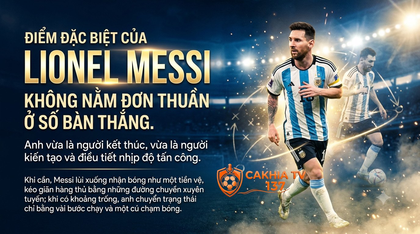 Điểm đặc biệt của Lionel Messi không nằm đơn thuần ở số bàn thắng